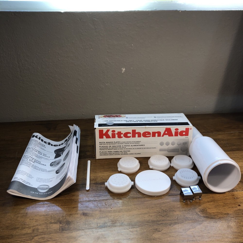 Kitchen Aid Pasta Maker Plates with Storage Stomper In Box