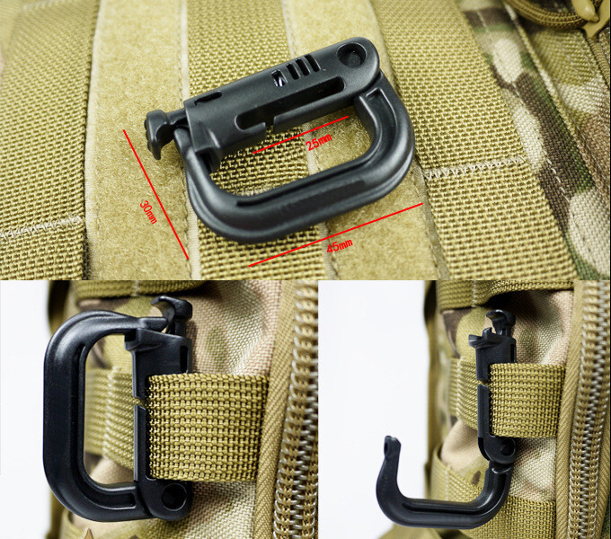 30Pcs Tactical Molle Elastic String Strap Gear Clip Attachments Camping Tool Kit