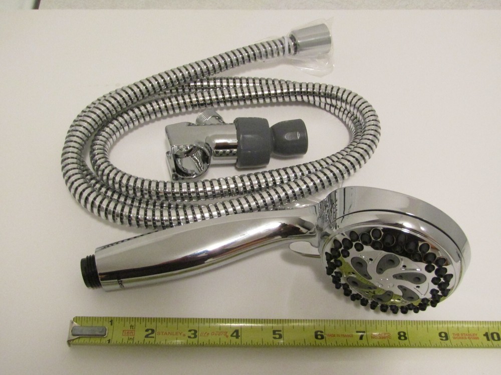 Modified Waterpik High Pressure Shower Head Hand Held 6 Pattern Settings Chrome