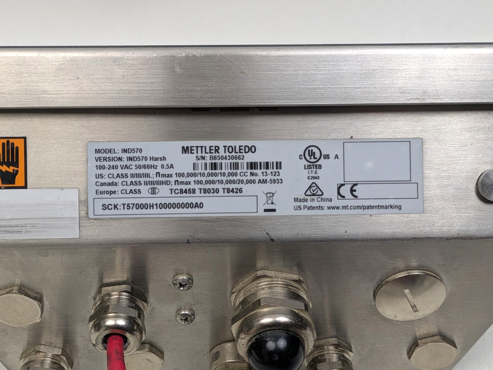 Mettler Toledo IND570 Weighing Terminal Analog Scale Panel POWERS ON ~ UNTESTED