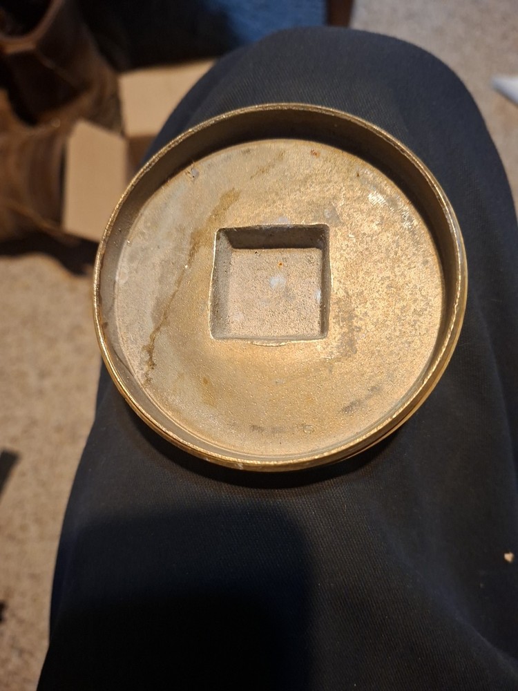 3" BRASS CLEANOUT PLUG / CAP- RAISED HEAD - THREADED PIPE FITTING