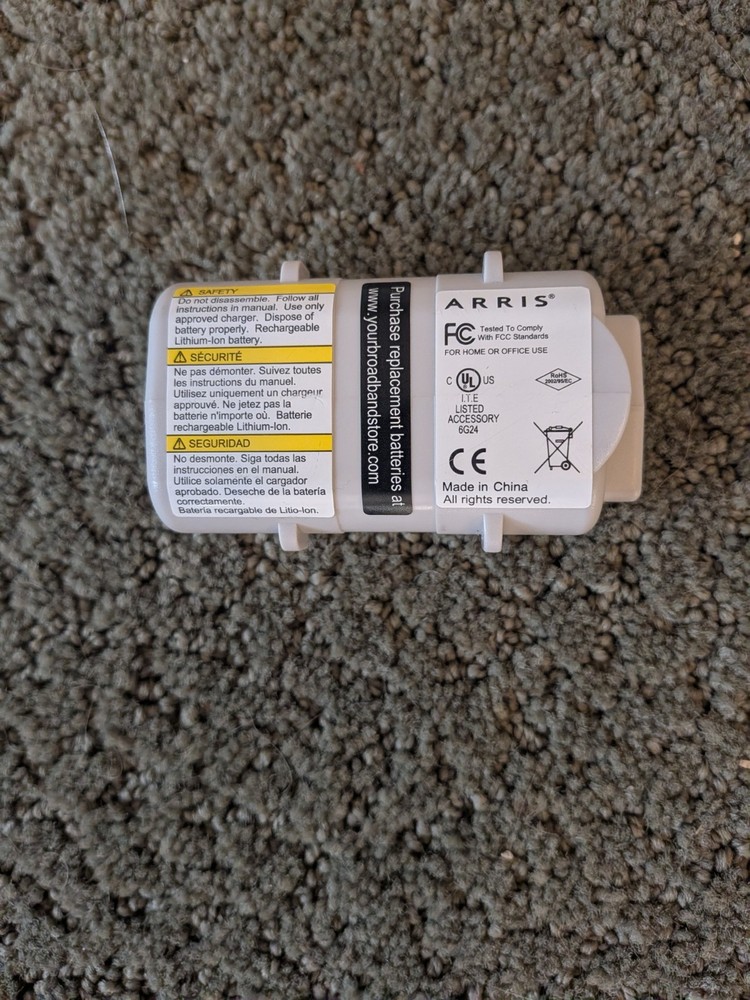 Arris Modem Backup Battery Pack 8.4VDC 2.4Ah BPB024H