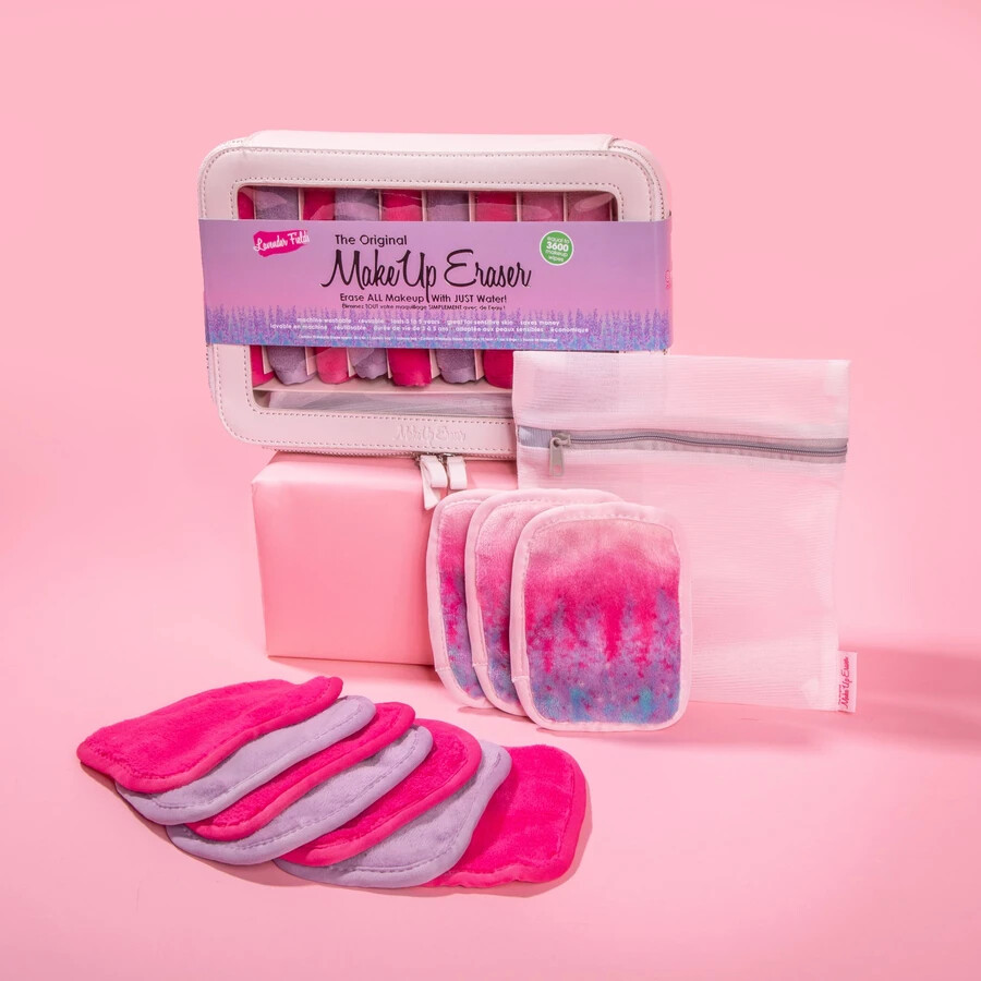 The Original MakeUp Eraser Lavender Fields 10 piece set Laundry & Makeup Bag