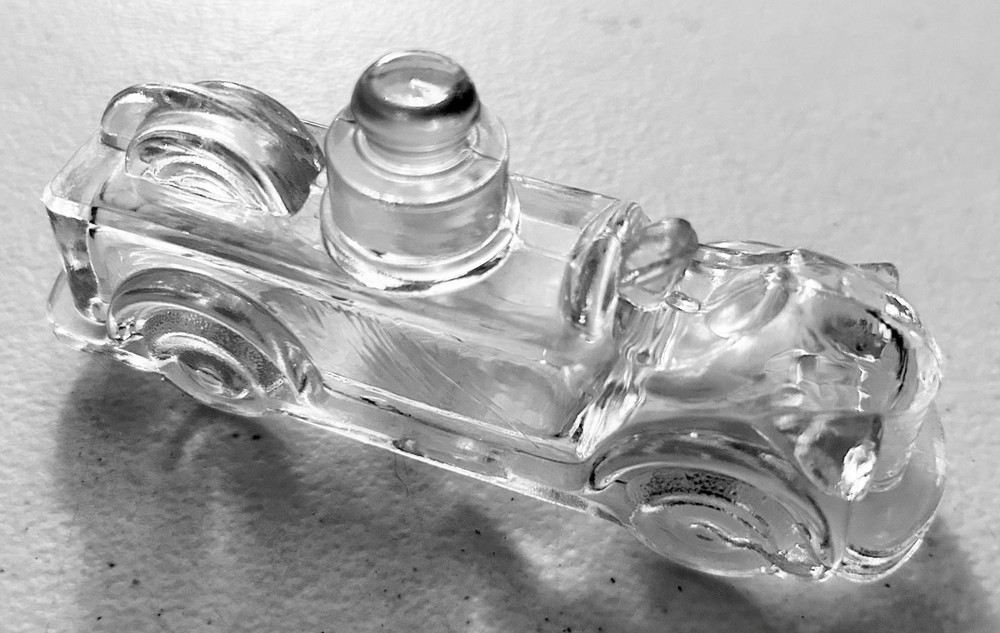 Vintage Glass Candy Container Fire Engine Figurine 1940s