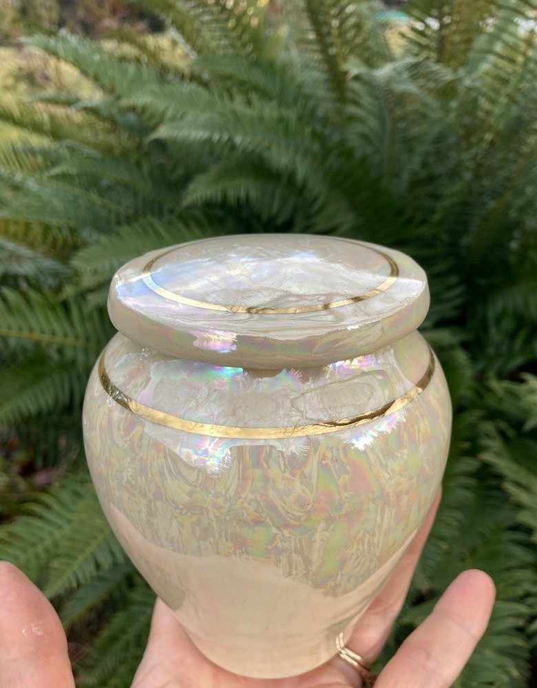 Handmade Ceramic Cremation Urn in Ruby Red, small size for pet ashes, 50 ci