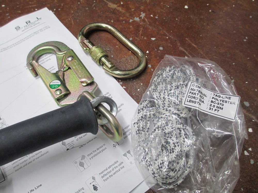 Palmer Safety SRL711311 SRD 30' Galvanize Cable With Small Hook