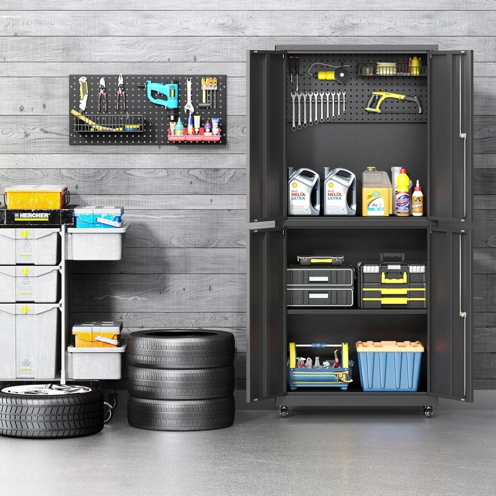 Metal Tool Cart Workshop Rolling Tool Chest Storage Tool Box Cabinet Organizer