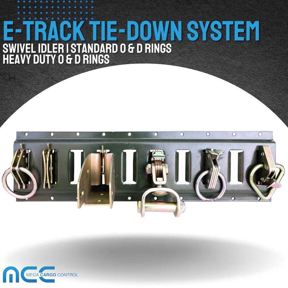 10 Pack E Track 2" D Ring Tie Down Fitting for Enclosed Trailer Tie Down Strap