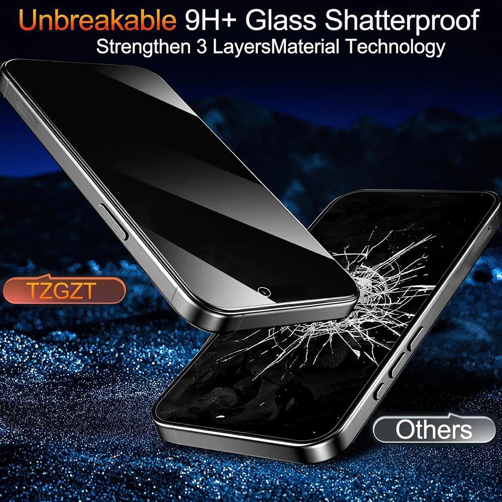 3 Pack for iPhone 17 Pro Max Privacy Screen Protector Tempered Glass Accessories
