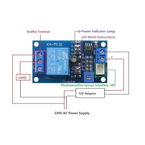 2PCS DC 12V Light Control Switch Photoresistor Relay Module Detection Sensor