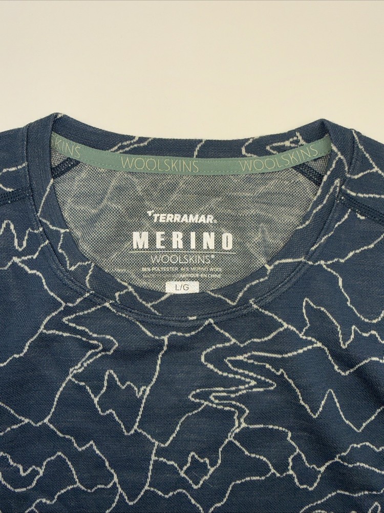 $110 Terramar Woolskins Women’s Merino Base Layer Top - Wave Range- Large -New