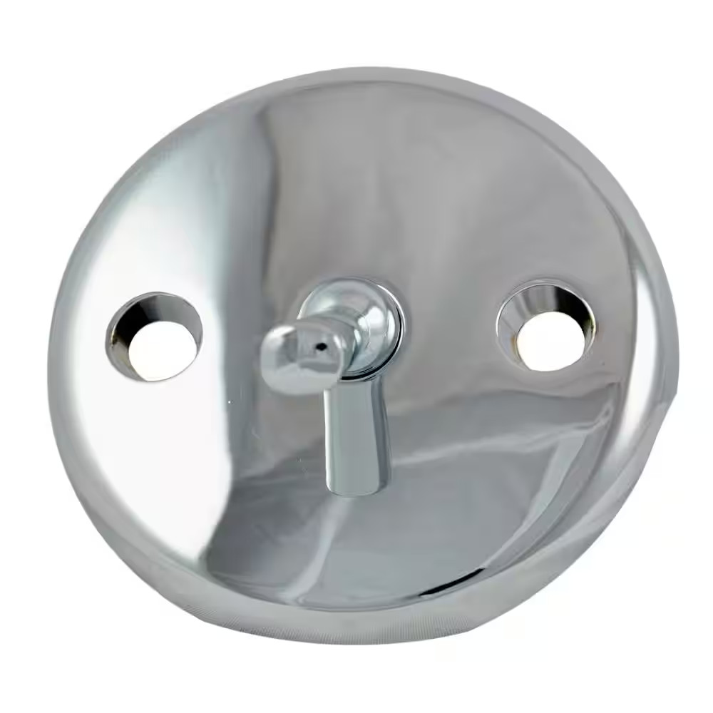 Overflow Plate with Trip Lever in Chrome