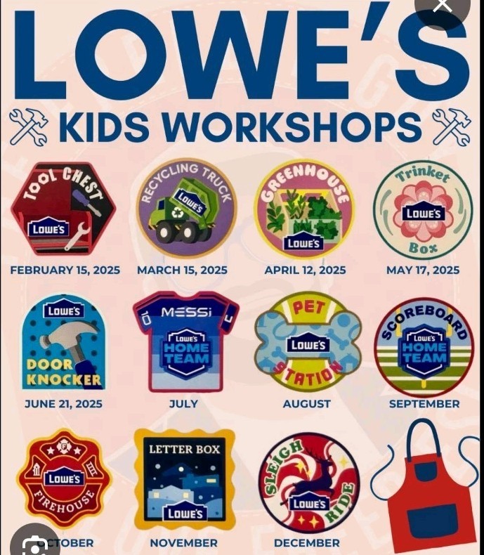 Lowe's DIY Builder Bundle JUNE-NOV 2025 - 6 Kits & Jr. Builder Patch