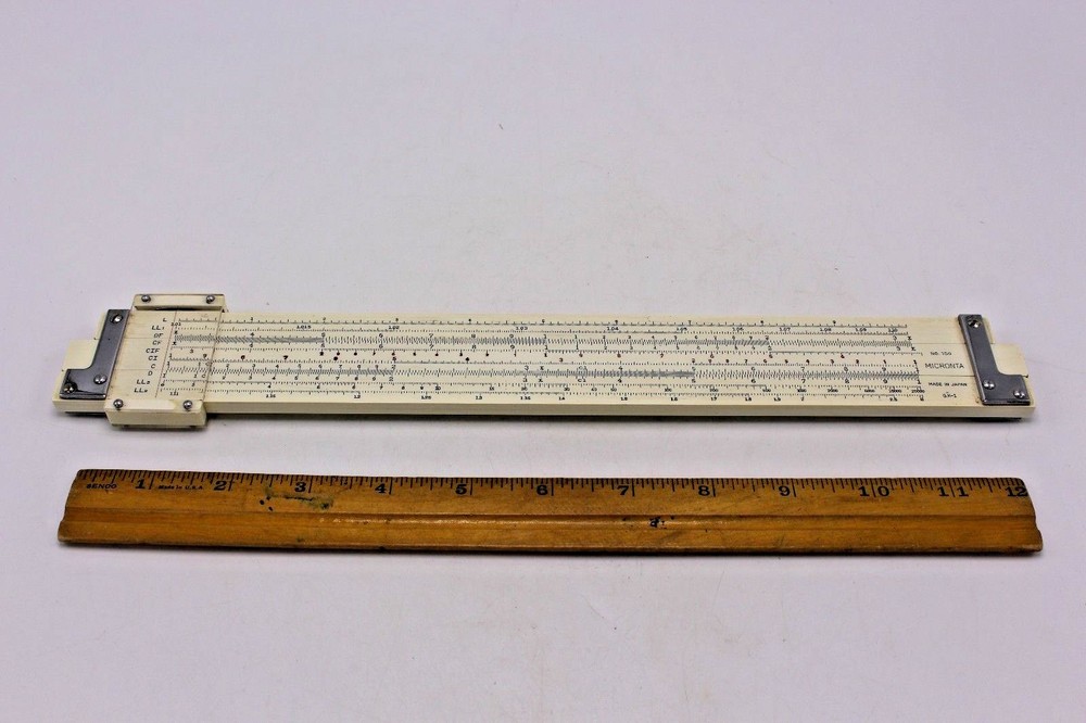 Micronta No. 150 Slide Rule And Leather Case