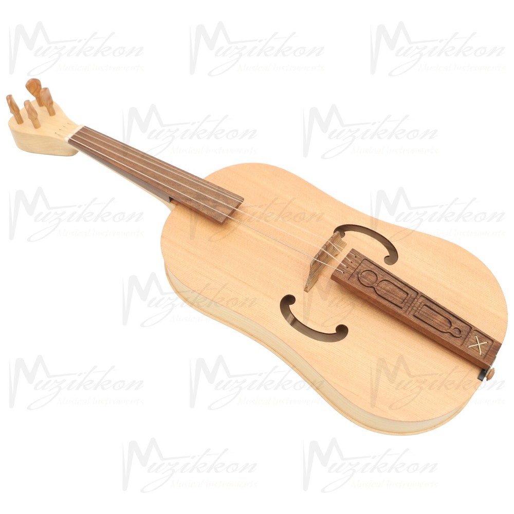 Muzikkon Medieval Fiddle, 4 String Maple Finish