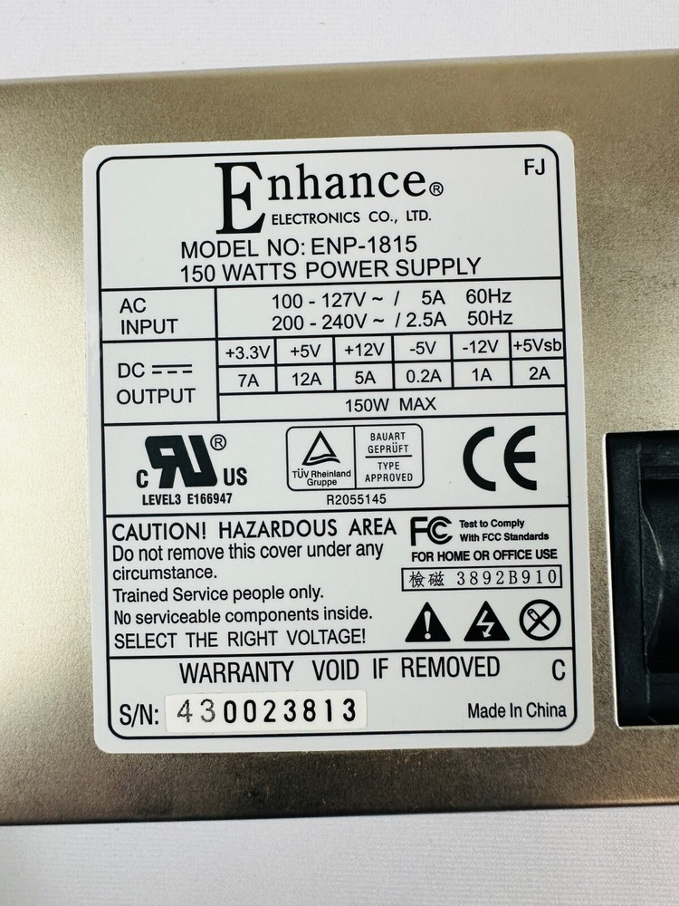 Enhance Electronics ENP-1815 Power Supply