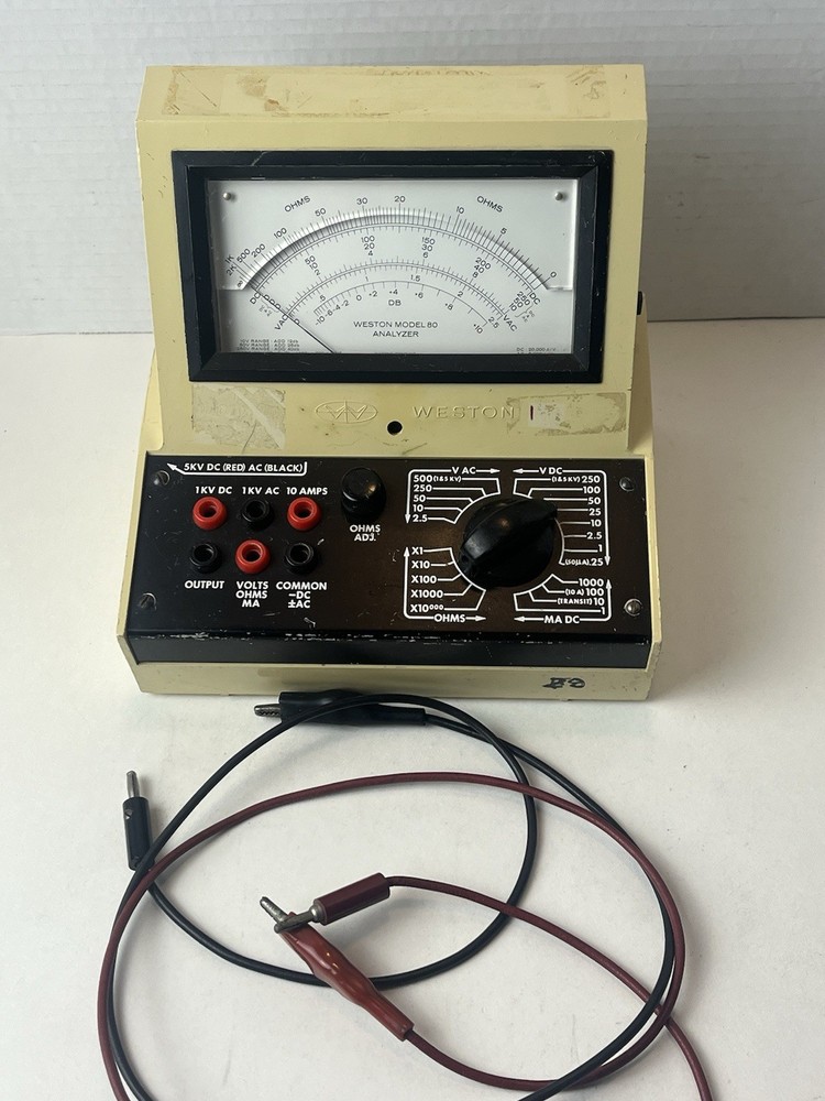 💥Weston Model 80 Analyzer Multimeter For Parts Untested VHTF Retro 1 Day Ship👍