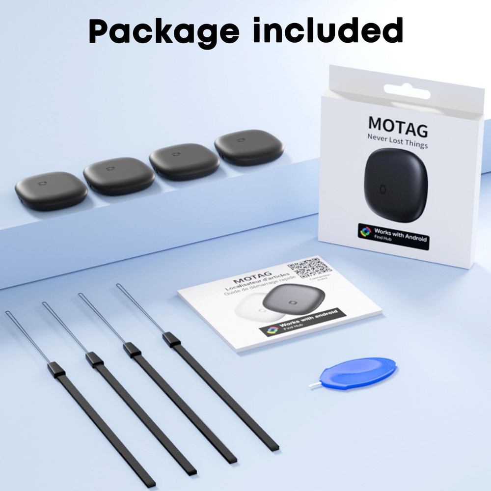 Air Tracker Tags-4 Pack for Android, Android Tracker Tag Compatible with Google'