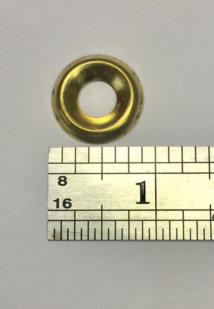 4 Solid Brass Cup/Countersunk Finishing Washers 5/16" ID, 7/8" OD