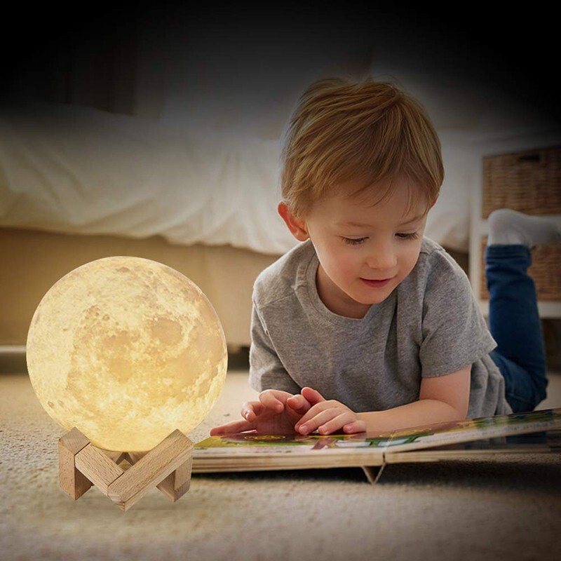 LED Night Light Moon Lamp Timeable Dimmable Rechargeable Bedside Table Lamp new