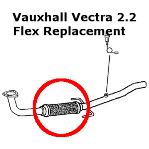 Vauxhall Vectra 2.2 Direct 2003-08 Exhaust Flexi Flex Replacement for Front Pipe