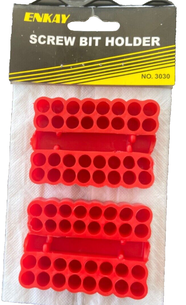 Enkay Tools No .3030 Holds 32 Screw Bits Red Plastic