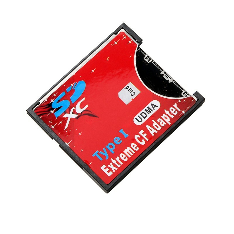 Speed SDXC SDHC SD to CF Compact Flash Memory Card Reader Adapter Type I High