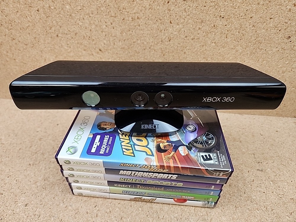 Microsoft Xbox 360 Kinect Bundle - 6 Games and Kinect Sensor Tested Working