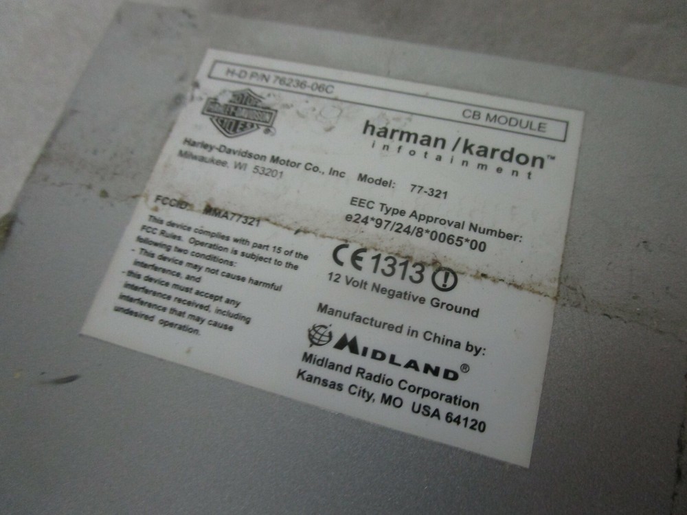 06-13 Harley Davidson Touring Harman Kardon CB Module