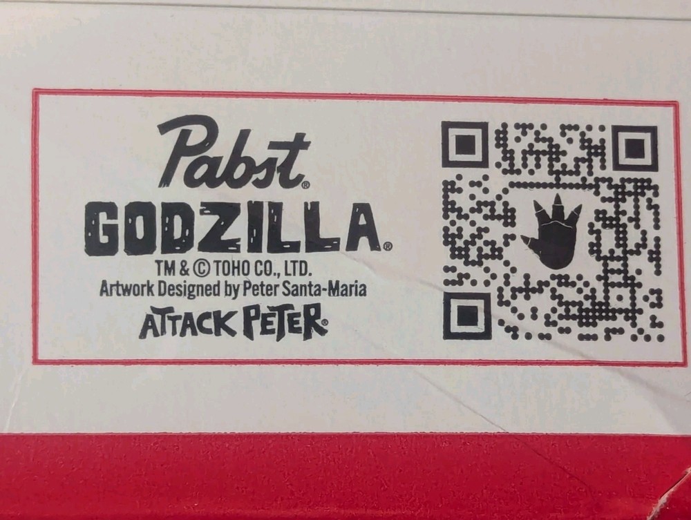 Complete Attack Peter Toho PBR Godzilla Pabst Blue Ribbon Full Case Empty Cans