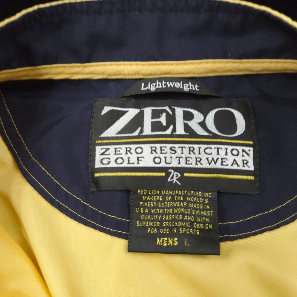 Zero Restriction -Estancia Pullover Mens -L Yellow Golf windbreaker jacket Snap