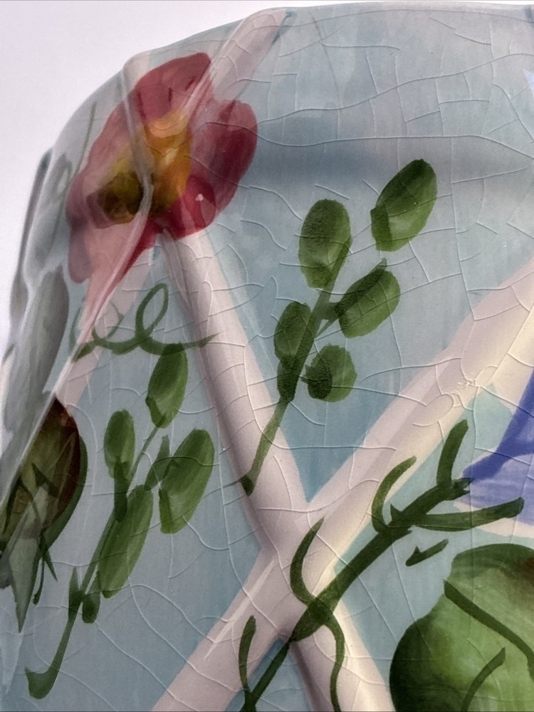 Ceramic Bowl/ Planter Flower Design