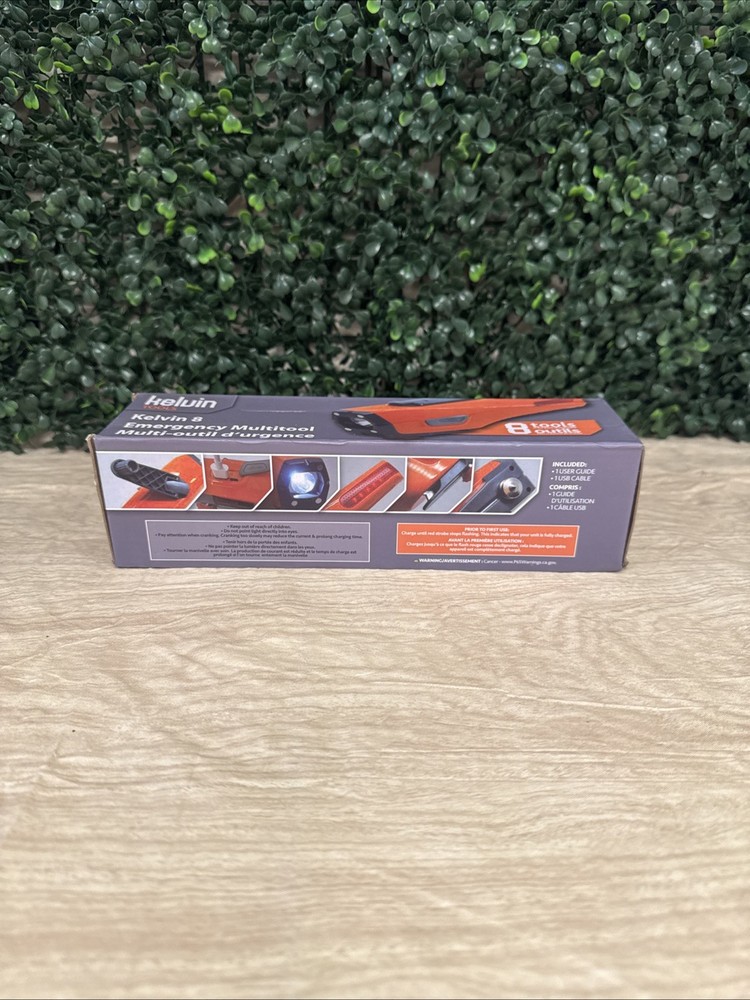 Kelvin Tools Automotive Emergency Multitool 8 Tools Total Orange