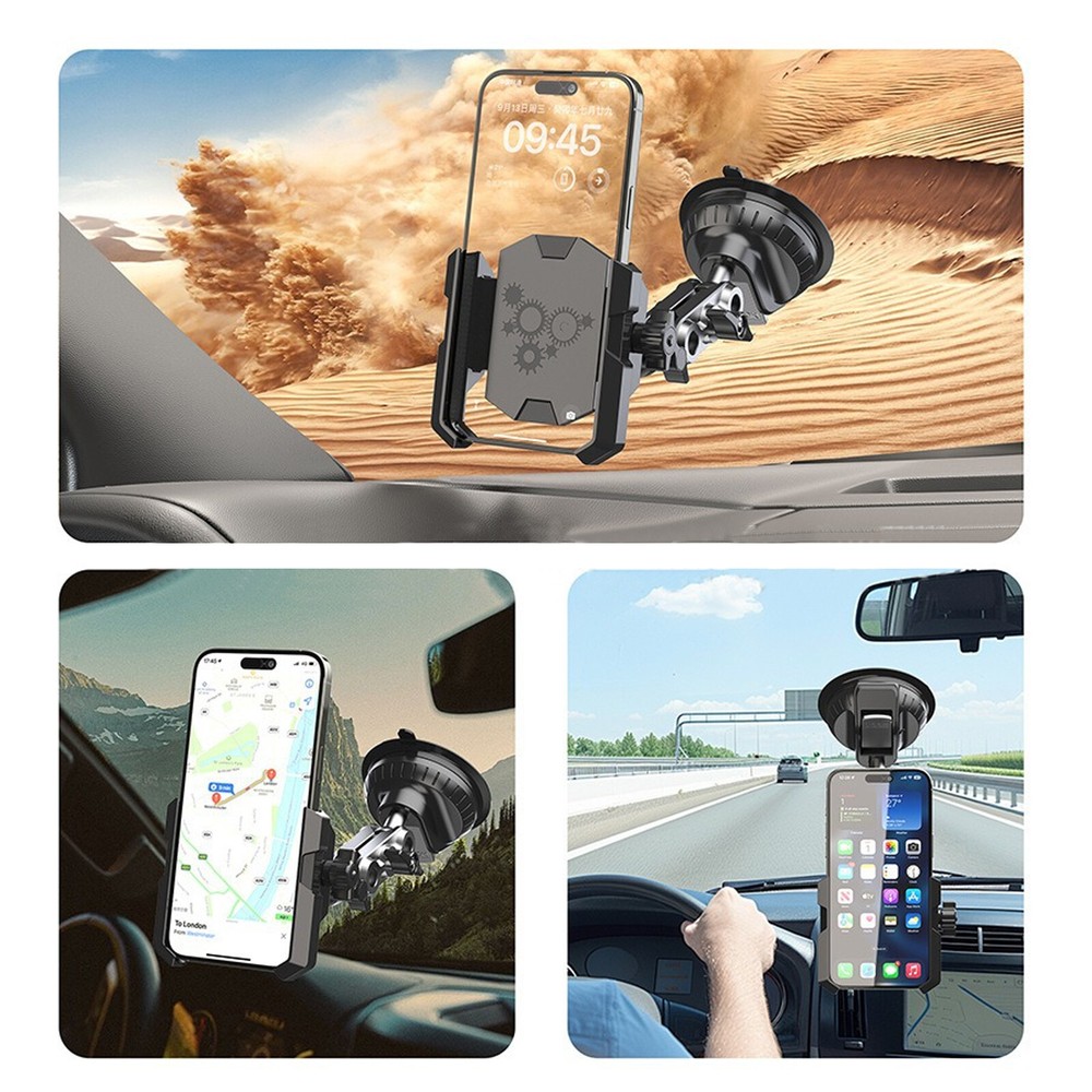Car Phone Holder Dashboard Windshield Phone Mount for iPhone Samsung Universal