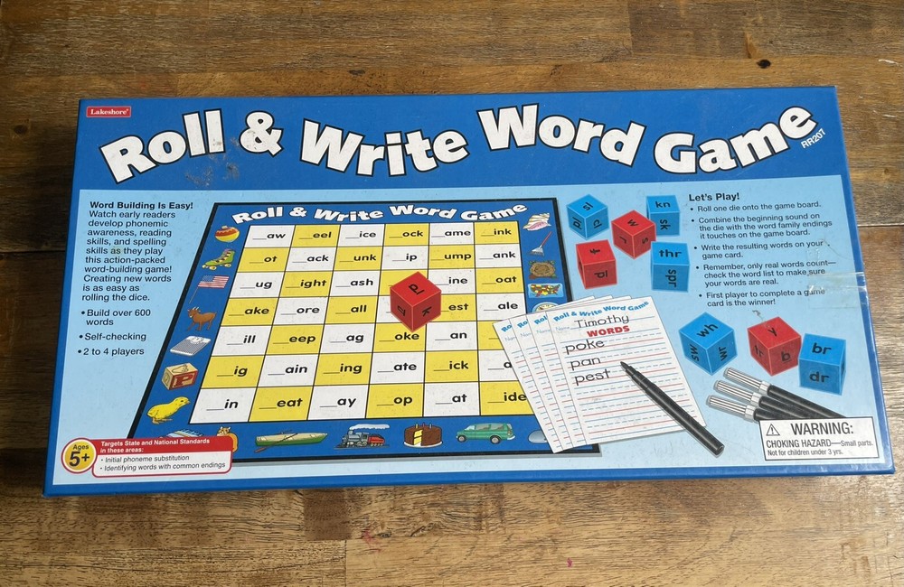 Lakeshore Roll & Write Word Game