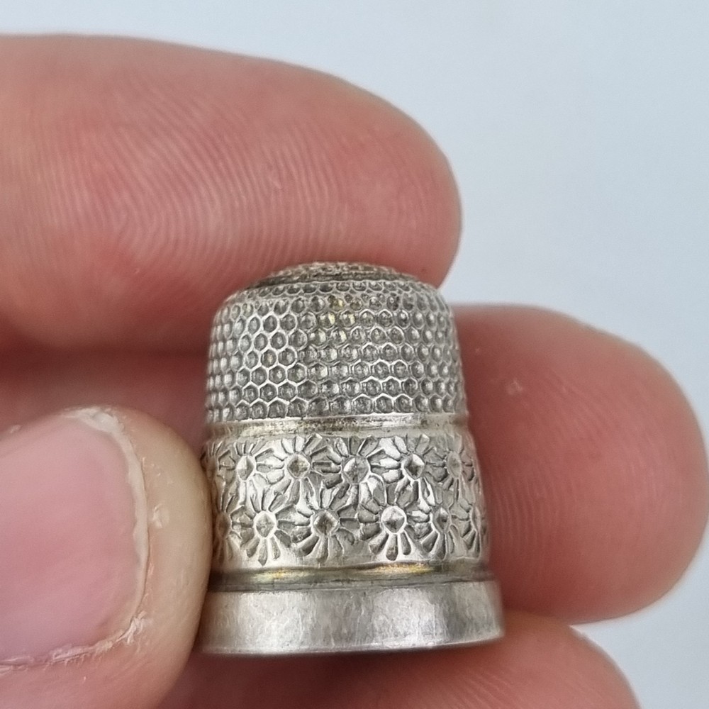 Antique Solid Silver Thimble Birmingham 1926 Henry Griffith & Sons