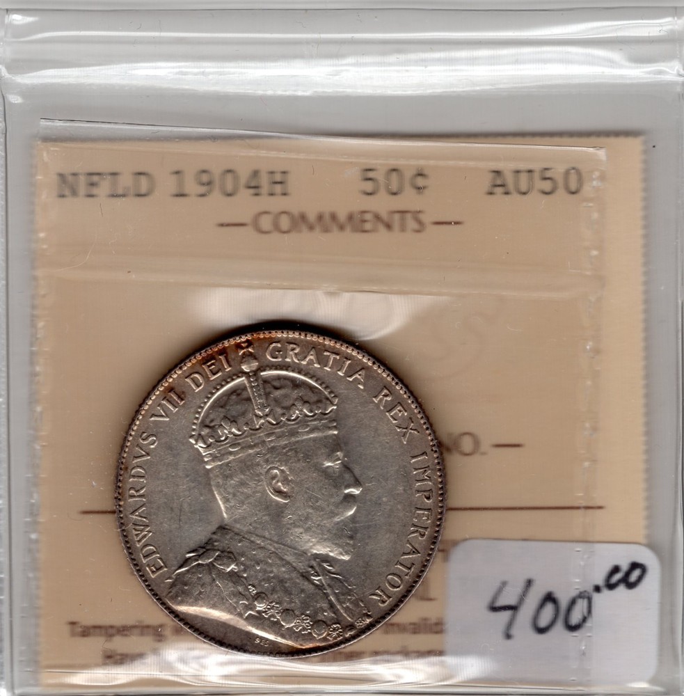 NFLD 1904H  50 cent AU50