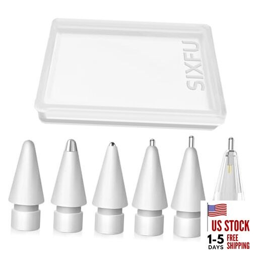 Replacement Pencil Tips for Apple Pencil, 6 Pack White Customized version