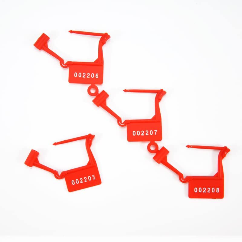 100Pcs Plastic Security Padlock Seals Numbered Tamper Proof Luggage Plastic Tags