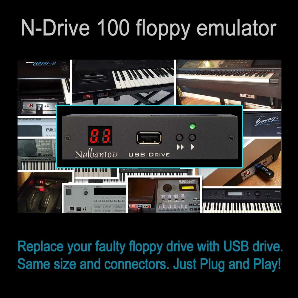 USB Floppy Drive Emulator N-Drive 100 for Sequential Circuits Prophet 2000, 2002