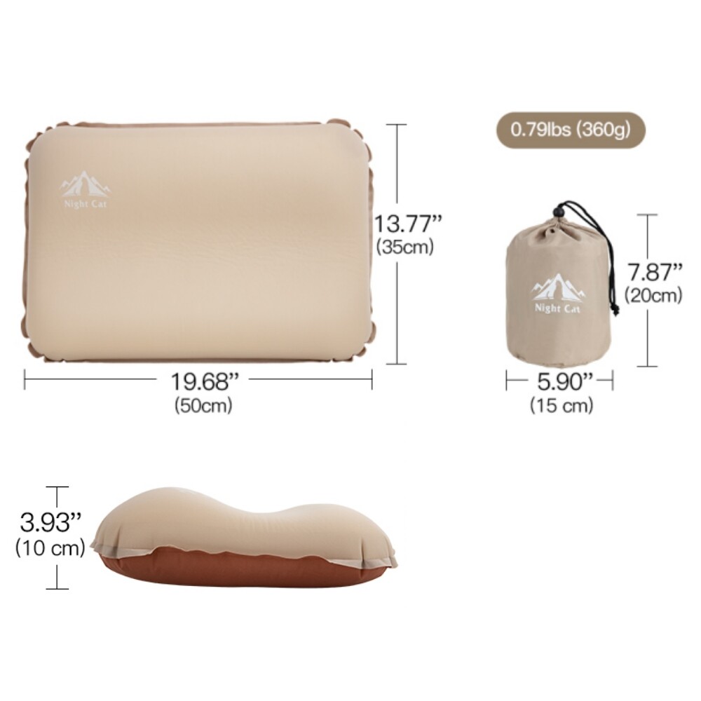 Self-Inflatable Camping Pillow Lightweight, Compact Pillow Backpacking Pillow