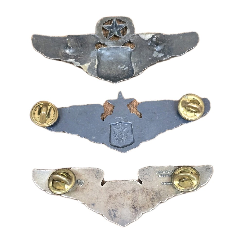 Set Of 3 Vietnam USAF Navigator/Observer 3" Wings Basic, Senior, Master/Command