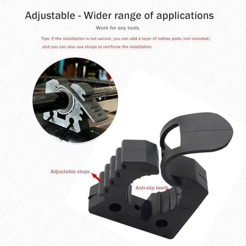 Shovel Holder & Tool Mount, Quick-Release Molle Panel Clamps for Small - 4 Pack