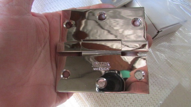 New  Emtek 9651314 Solid Brass / Polished Nickle  Hinge