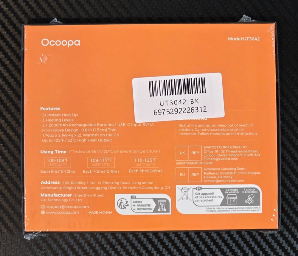 Ocoopa UT5 Nano Rechargeable Hand Warmers, 2-Pack