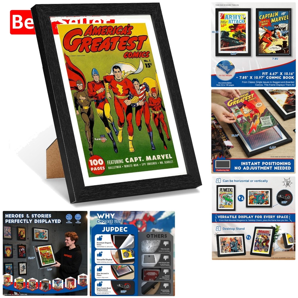 Comic Book Holder - Wall Mount and Tabletop Display for Collectors