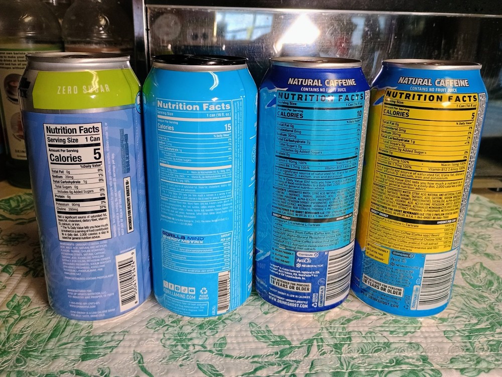 Energy Drink Variety Pack Blue Raspberry Edition! Ghost, Ryse, Gorilla Mind