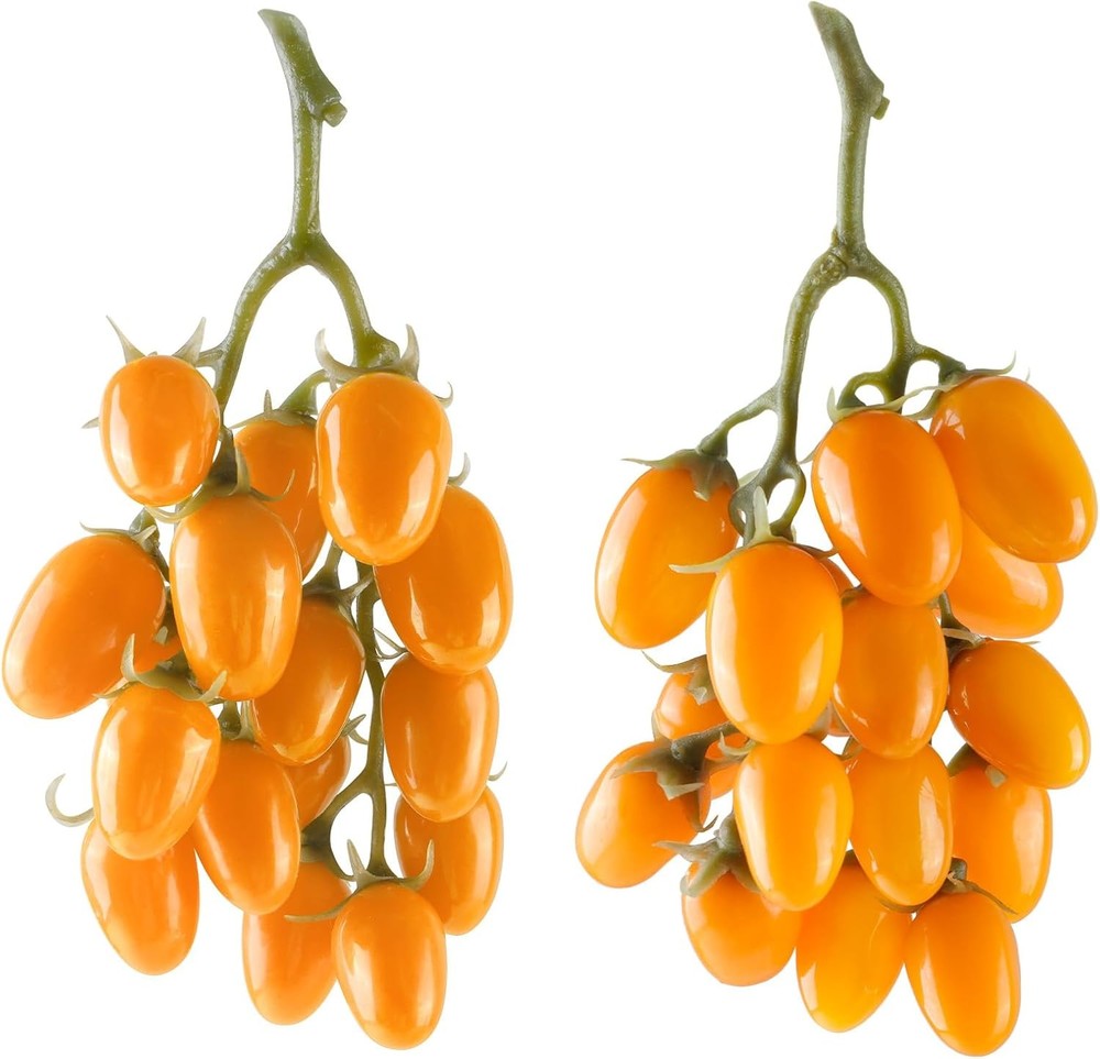 Artificial Tomato String, 2 Pack Simulation Yellow Tomato, 2pcs