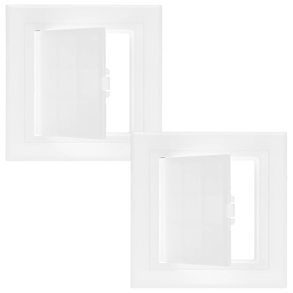 2-Pack Access Panel for Drywall, 3.7x3.7" Plastic Wall Hole Cover [White]