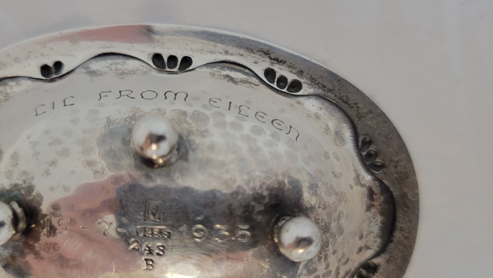 GEORG JENSEN STERLING SILVER OVAL DISH